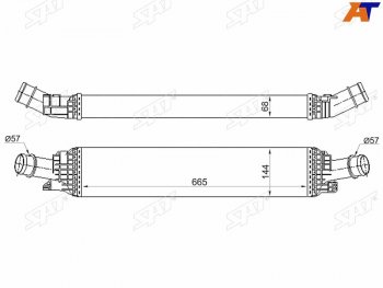 5 649 р. Интеркулер AUDI A4 07-A5 07-A6 11-Q5 08- SAT ST-8K0145805G  с доставкой в г. Вологда. Увеличить фотографию 4
