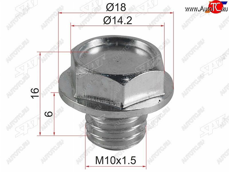 68 р. Пробка сливная TOYOTA MANY SAT ST-90341-10011  с доставкой в г. Вологда