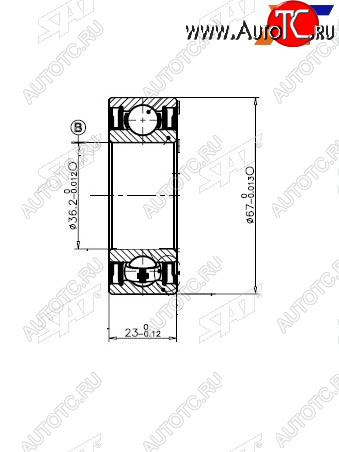 619 р. Подшипник привода TOYOTA SCEPTERGRACIACORONAMARK 2CROWNARISTO 4WD 92- SAT ST-90363-36001  с доставкой в г. Вологда