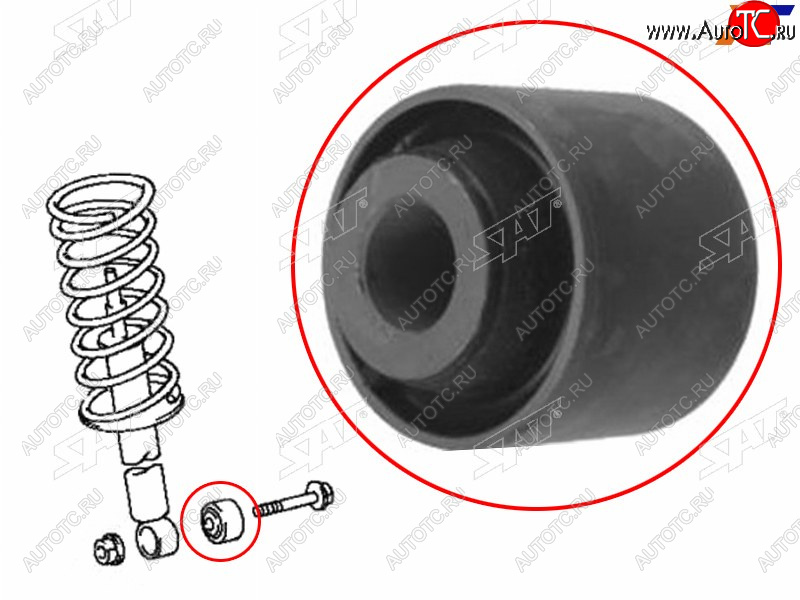 254 р. Сайлентблок Nissan Murano 07-22  Teana 03-14  Toyota Crown 95-07  Mark II (X90,X100,X110) 92-04  SAT ST-90389-12016  с доставкой в г. Вологда