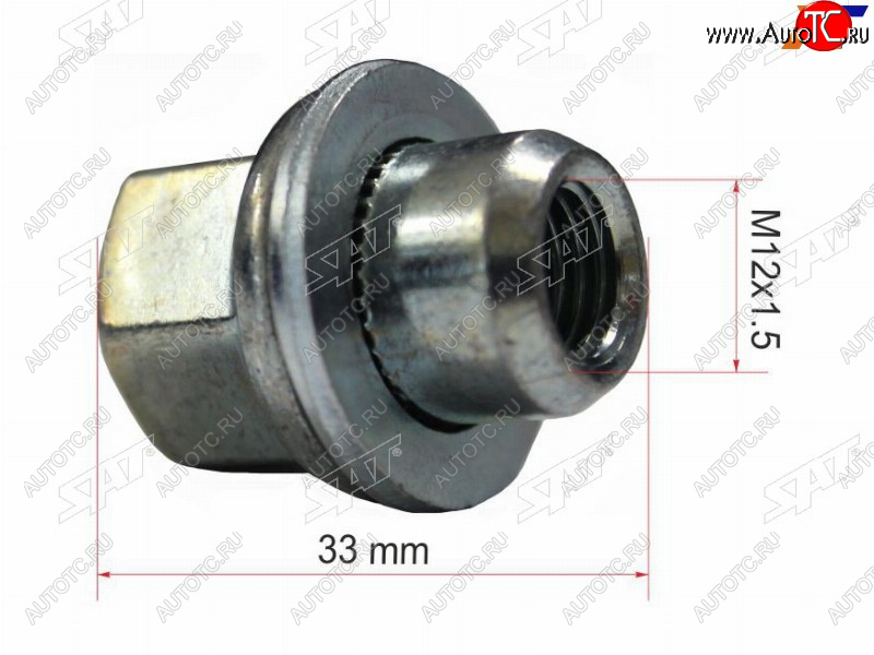 231 р. Гайка колесная TOYOTA SAT ST-90942-01062  с доставкой в г. Вологда