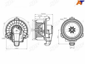 Мотор отопителя салона Toyota Corolla (E180) 12-19  Corolla Fielder (E160) 15-  Prius (ZVW30) 09-1 SAT ST-94-0007