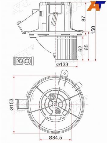Мотор отопителя салона Mercedes-Benz C-Class 07-15  E-Class 09-17 SAT ST-A2048200008