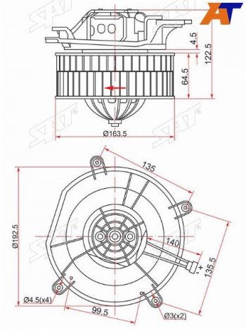 Мотор отопителя салона Mercedes-Benz E-Class 02-09  CLS-Class 04-10 SAT ST-A2118300908