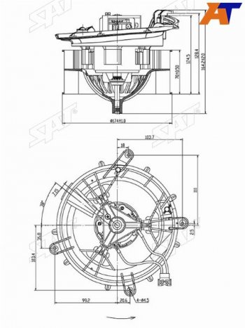 Мотор отопителя салона Mercedes-Benz S-Class 98-05  CL-Class 99-06 SAT ST-A2208203142