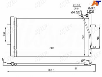 Радиатор кондиционера Audi Q3 11-19  RS Q3 13-16 SAT ST-AUQ3-394-0