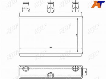 Радиатор отопителя салона  BMW 5 E60E61 03- 6 E63E64 04- SAT ST-BM60-395-0