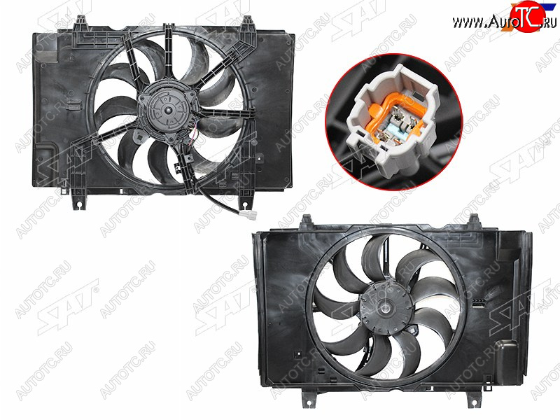 4 699 р. Диффузор радиатора в сборе SAT Nissan Juke 1 YF15 дорестайлинг (2010-2014)  с доставкой в г. Вологда