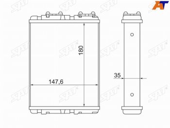 Радиатор отопителя салона NISSAN ATLAS F23 92-07 SAT ST-DTJ5-395-0
