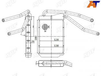 1 799 р. Радиатор отопителя салона DAEWOO NEXIA 96- SAT ST-DW25-395-0  с доставкой в г. Вологда. Увеличить фотографию 3