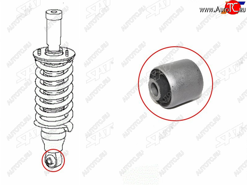 549 р. Сайлентблок Land Rover Range Rover 02-12  Nissan Patrol 10-19 SAT ST-E6100-1LB7AB  с доставкой в г. Вологда
