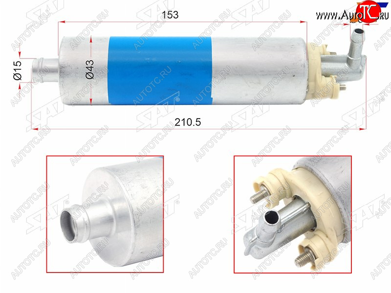 3 799 р. Топливный насос Mercedes W124W140W163W202W210W220W461 SAT ST-FP19  с доставкой в г. Вологда