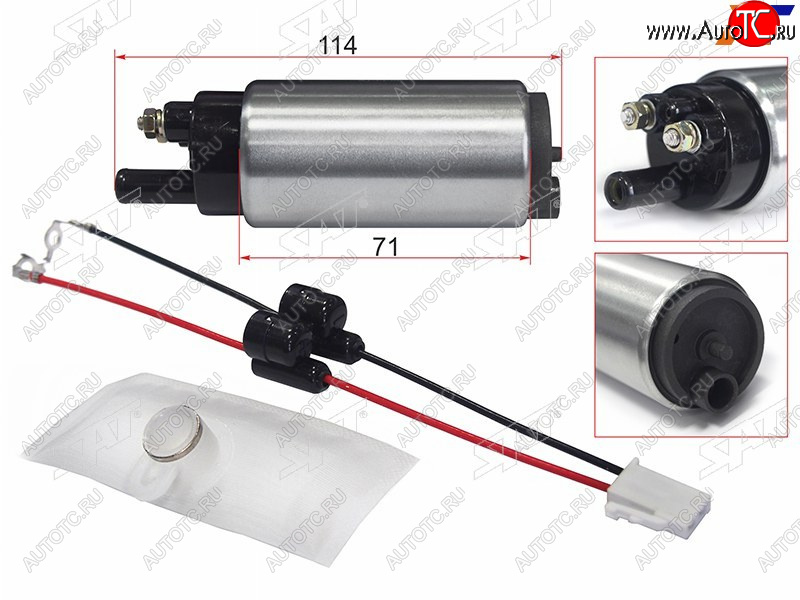 999 р. Топливный наcос 12V, 3BAR, 90LH, V=1600 SAT ST-FP09  с доставкой в г. Вологда