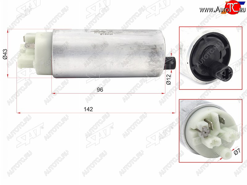1 659 р. Топливный насос BMW E30 87-91E34 89-97E36 90-98E46 99-00 SAT ST-FP26  с доставкой в г. Вологда