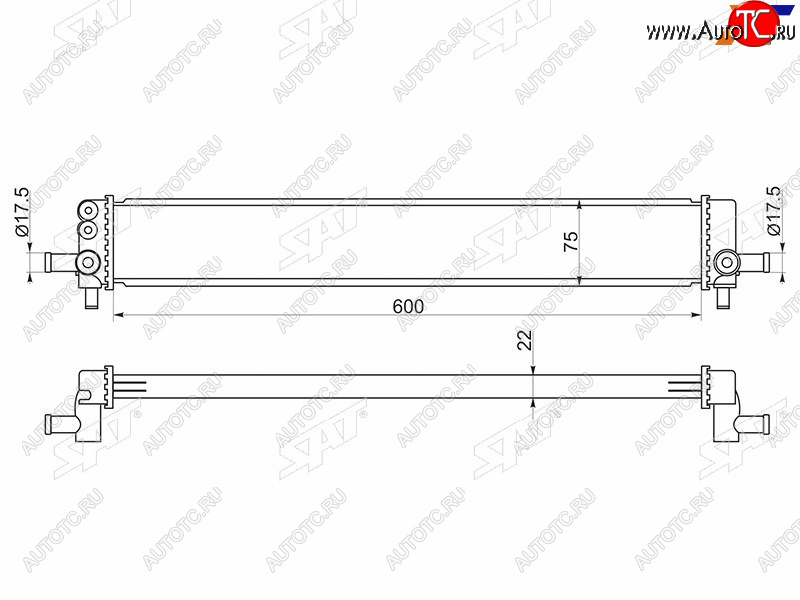 7 199 р. Радиатор инвертора LEXUS CT200H 10- SAT ST-G9010-76010  с доставкой в г. Вологда
