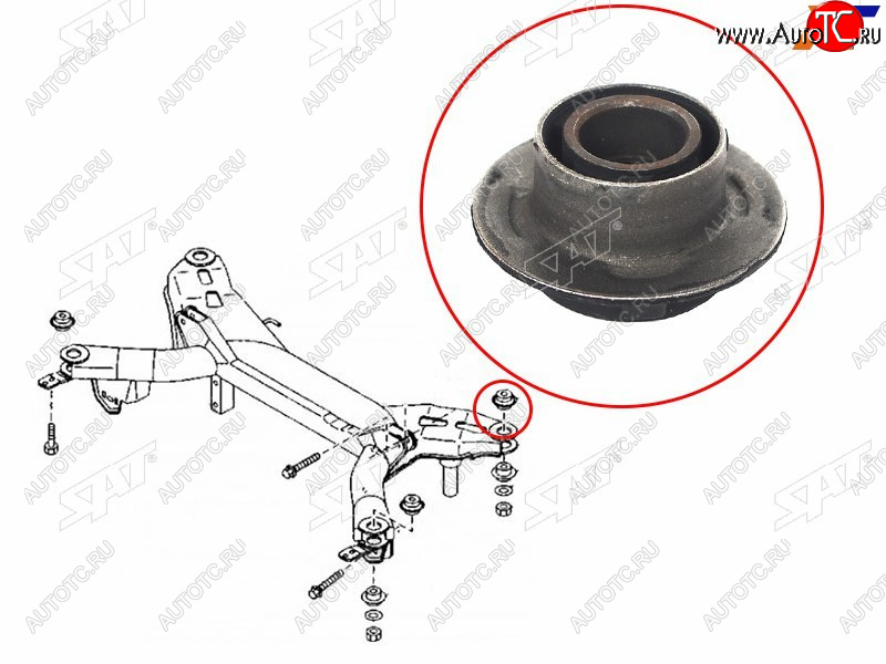 499 р. Сайлентблок Mazda 6 02-12  Atenza 02-12 SAT ST-GJ6A-28-89XA  с доставкой в г. Вологда
