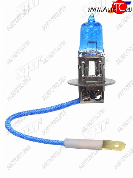 76 р. Лампа головного освещения галогенная супер белая H3 12V 55W SAT ST-H3W-12V  с доставкой в г. Вологда
