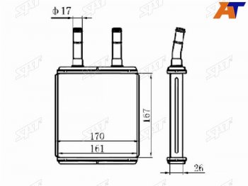 Радиатор отопителя салона HYUNDAI ACCENT 95-TAGAZGETZ 02- SAT ST-HN04-395-0
