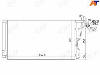 Радиатор кондиционера Hyundai i40 11-17 SAT ST-HN41-394-0