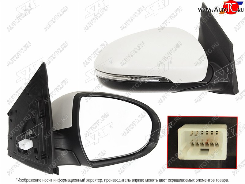 6 249 р. Зеркало Hyundai Tucson 15-21 (Справа Обогрев Регулировка Повторитель поворота Складывание 8 кон SAT ST-HN52-940-1  с доставкой в г. Вологда