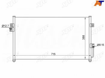 Радиатор кондиционера Hyundai Terracan 01-07 SAT ST-HY12-394-0