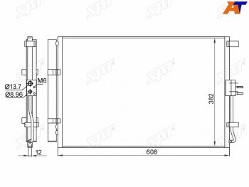 Радиатор кондиционера Kia Soul 08-14 SAT ST-KA15-394-A0
