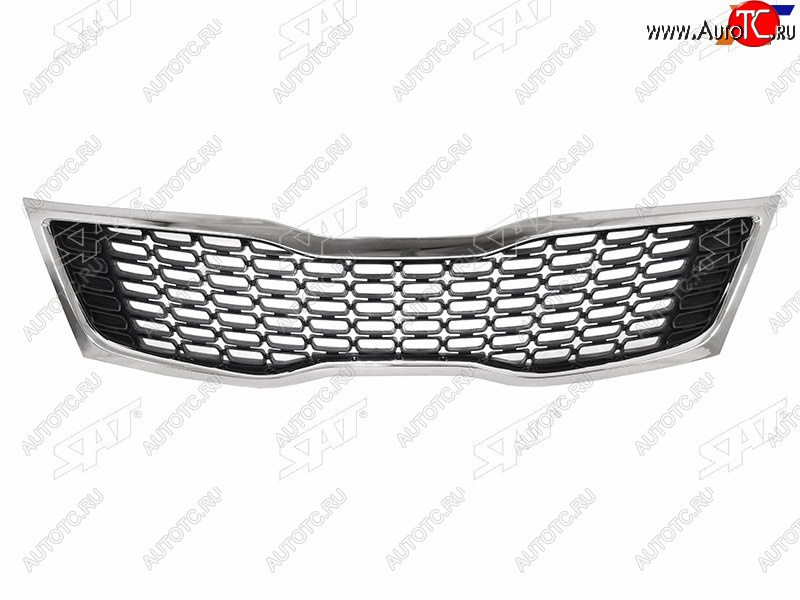 3 399 р. Решетка радиатора SAT  KIA Optima  3 TF (2013-2016) рестайлинг седан (хром)  с доставкой в г. Вологда
