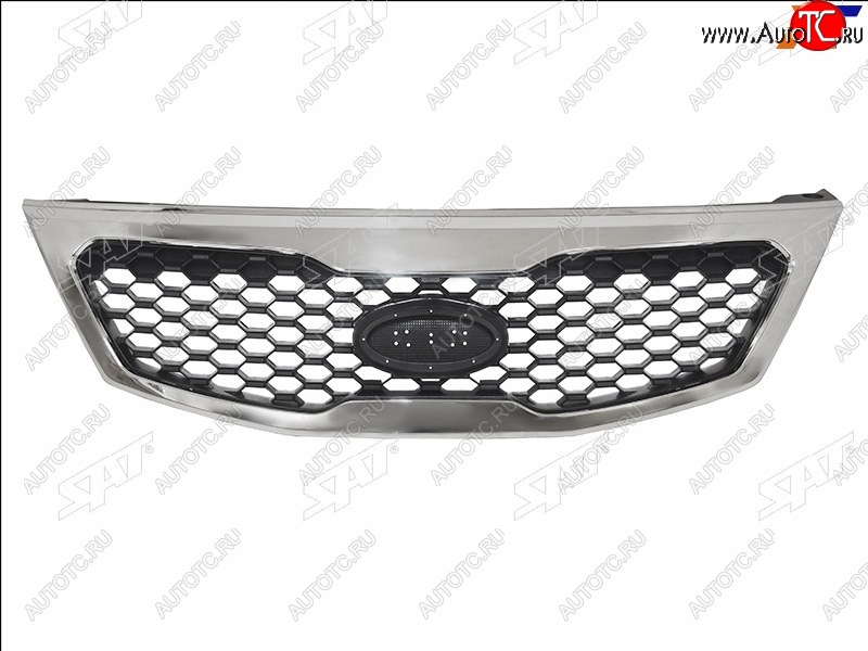 5 999 р. Решетка радиатора SAT KIA Sorento XM дорестайлинг (2009-2012) (хром)  с доставкой в г. Вологда