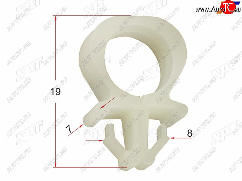 7 р. Клипса трубки эл. проводки FORDMAZDA (1 шт.) SAT ST-KJ-1035  с доставкой в г. Вологда