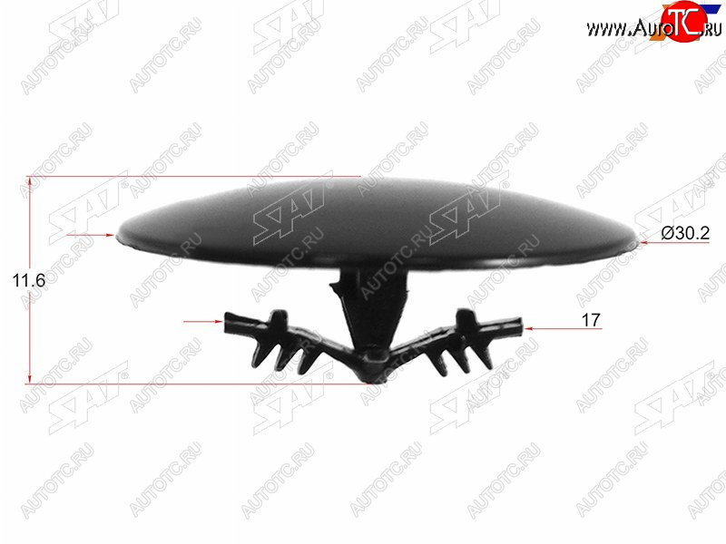 27 р. Клипса обшивики багажника HONDA (1 шт.) SAT ST-KJ-1065  с доставкой в г. Вологда