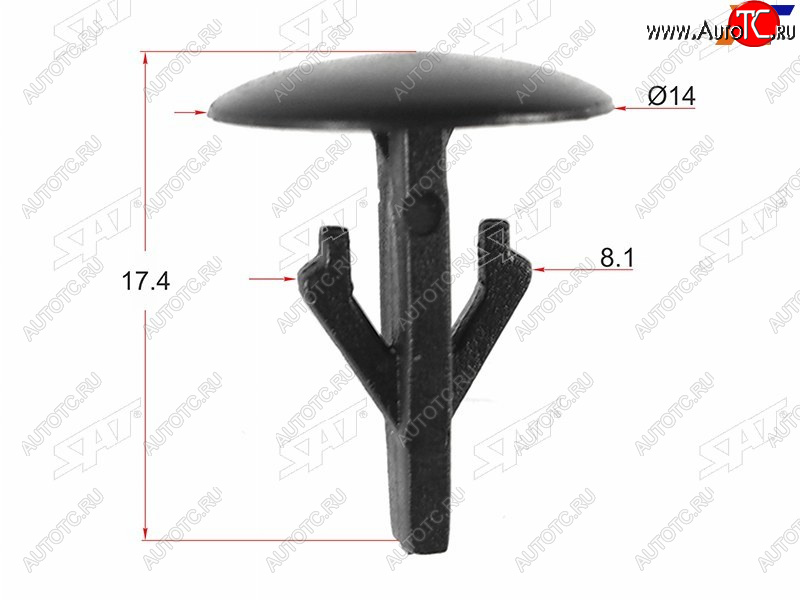 4 р. Клипса обшивки капота HONDA (1 шт.) SAT ST-KJ-1055  с доставкой в г. Вологда