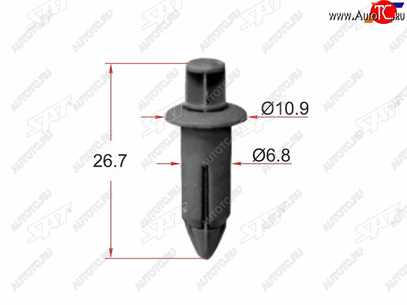 20 р. Клипса крепежная SAT ST-KJ-1087 (1 шт.) SAT ST-KJ-1087  с доставкой в г. Вологда