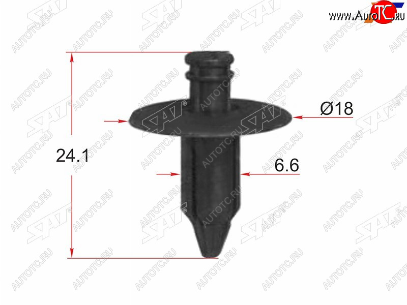29 р. Клипса крепежная SAT ST-KJ-1529 (1 шт.) SAT ST-KJ-1529  с доставкой в г. Вологда