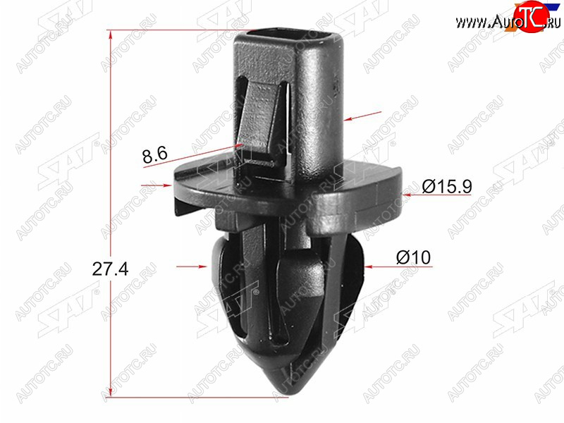 11 р. Клипса бампера HONDA (1 шт.) SAT ST-KJ-2295  с доставкой в г. Вологда