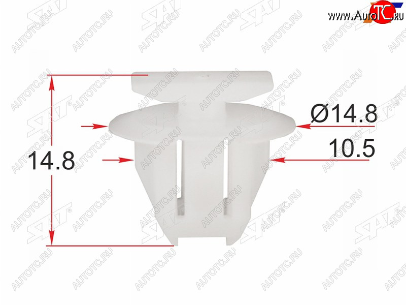 23 р. Клипса молдинга кузова NISSAN (1 шт.) SAT ST-KJ-2427  с доставкой в г. Вологда