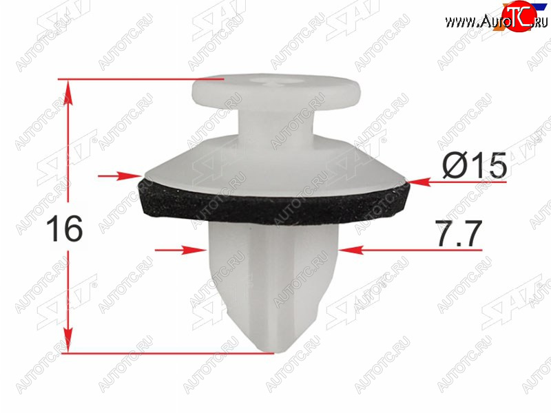 21 р. Клипса крепежная TOYOTA/LEXUS (1 шт.) SAT ST-KJ-2478, stkj2478 SAT ST-KJ-2478  с доставкой в г. Вологда