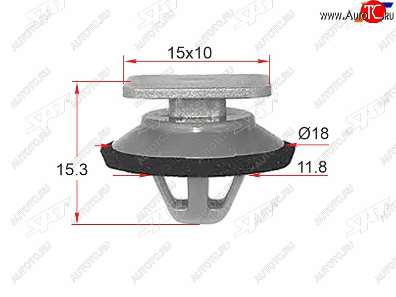 23 р. Клипса накладки кузова MAZDA (1 шт.) SAT ST-KJ-2521  с доставкой в г. Вологда