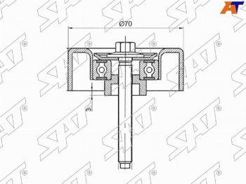 Ролик приводного ремня обводной MAZDA 3 2,3T 06-092,5 09-6 1,8-2,5 02-CX-7 2,3-2,5 09-MPV 2,3 02 SAT ST-LFH1-15-940