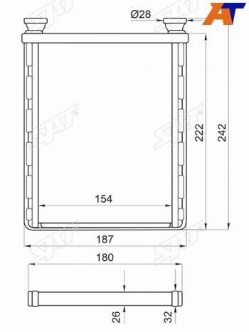 Радиатор отопителя салона TOYOTA HARRIER  LEXUS RX330350400 03-09KLUGERHIGHLANDER #CU2# 00-07 SAT ST-LX46-395-0