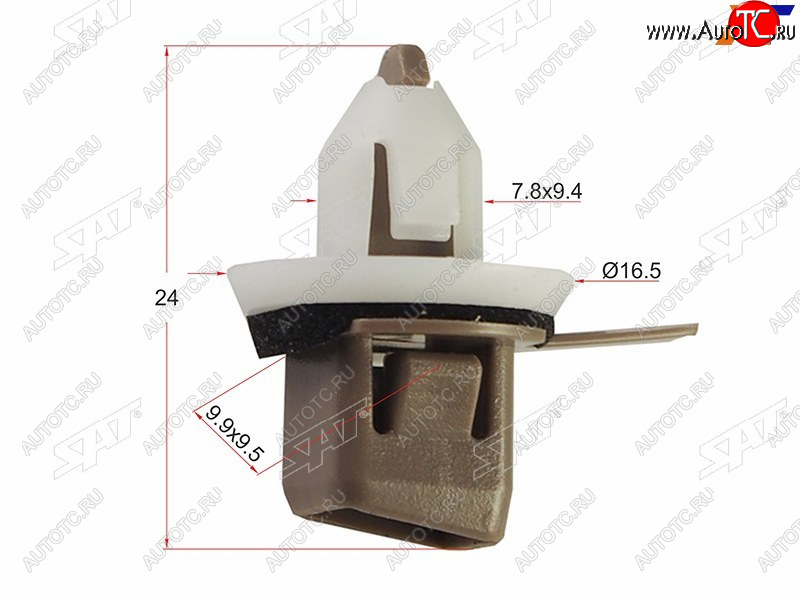 13 р. Клипса молдинга кузова TOYOTALEXUS (1 шт.) SAT ST-M10322  с доставкой в г. Вологда