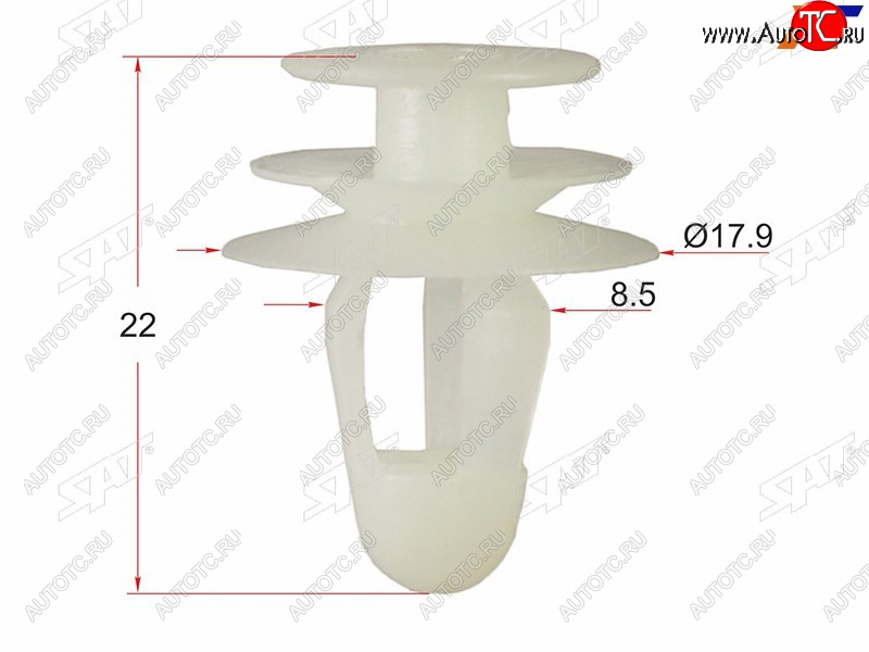 9 р. Клипса обшивки двери TOYOTALEXUS (1 шт.) SAT ST-M10324  с доставкой в г. Вологда