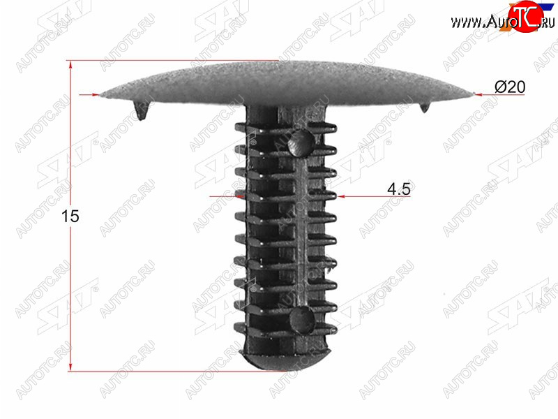 13 р. Клипса фиксатор TOYOTALEXUSNISSANHONDA (1 шт.) SAT ST-M10527  с доставкой в г. Вологда
