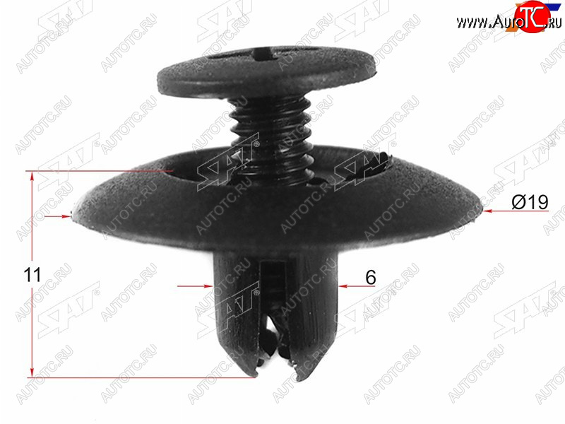 19 р. Клипса защиты бампера MAZDA (1 шт.) SAT ST-M10621  с доставкой в г. Вологда