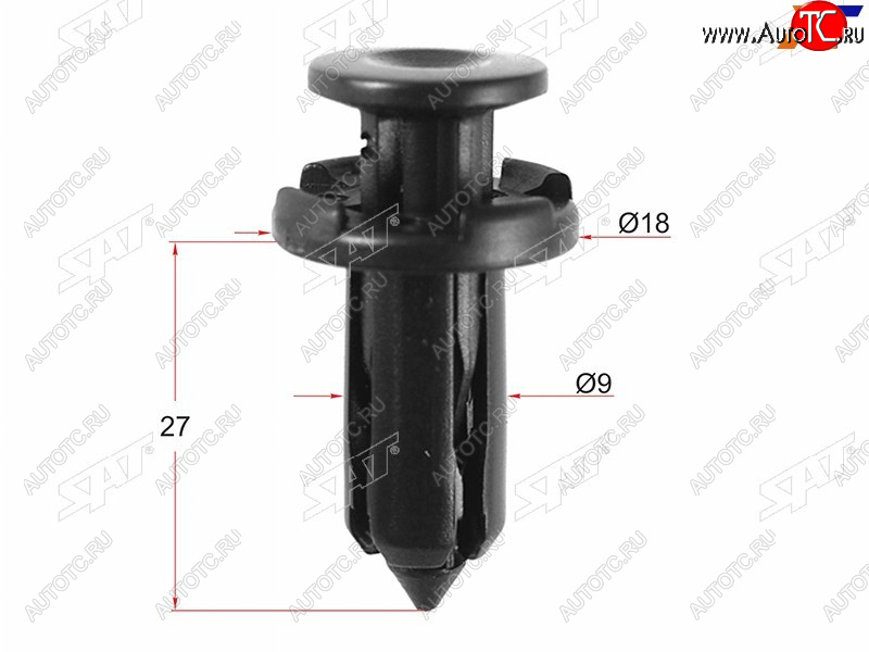 19 р. Клипса защиты бампера NISSAN (1 шт.) SAT ST-M10678  с доставкой в г. Вологда