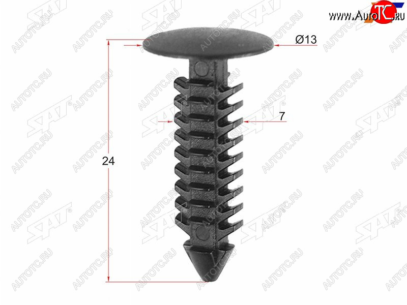 9 р. Клипса обшивки капота FORD (1 шт.) SAT ST-M10728  с доставкой в г. Вологда