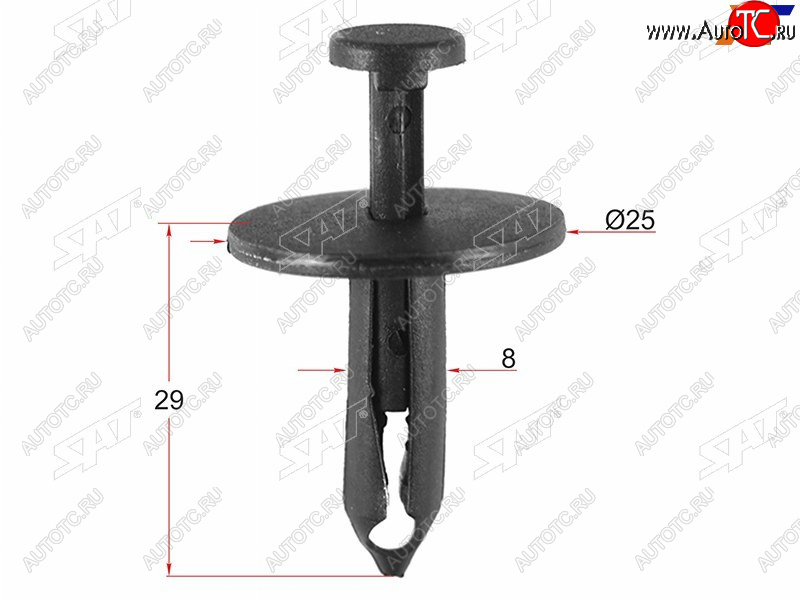 20 р. Клипса защиты бампера FORD (1 шт.) SAT ST-M10769  с доставкой в г. Вологда