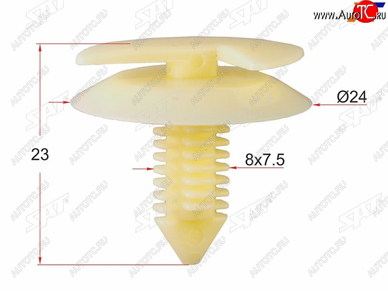 13 р. Клипса обшивки двери GM (1 шт.) SAT ST-M10880  с доставкой в г. Вологда
