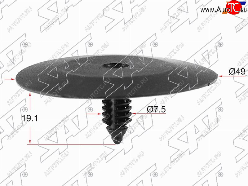 11 р. Клипса обшивки капота GM (1 шт.) SAT ST-M10887  с доставкой в г. Вологда