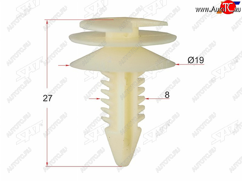 19 р. Клипса обшивки двери GM (1 шт.) SAT ST-M10897  с доставкой в г. Вологда