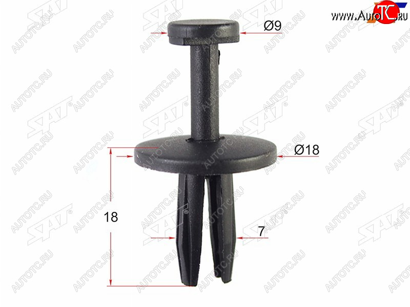 32 р. Клипса решетки бампера CHRYSLERJEEP (1 шт.) SAT ST-M11096  с доставкой в г. Вологда